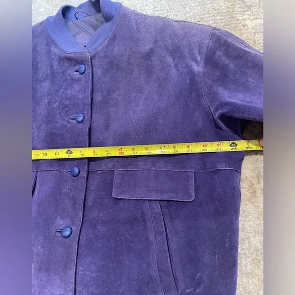 Vintage Learsi Genuine Purple Leather Jacket 80’s-90’s, Size Medium Unisex